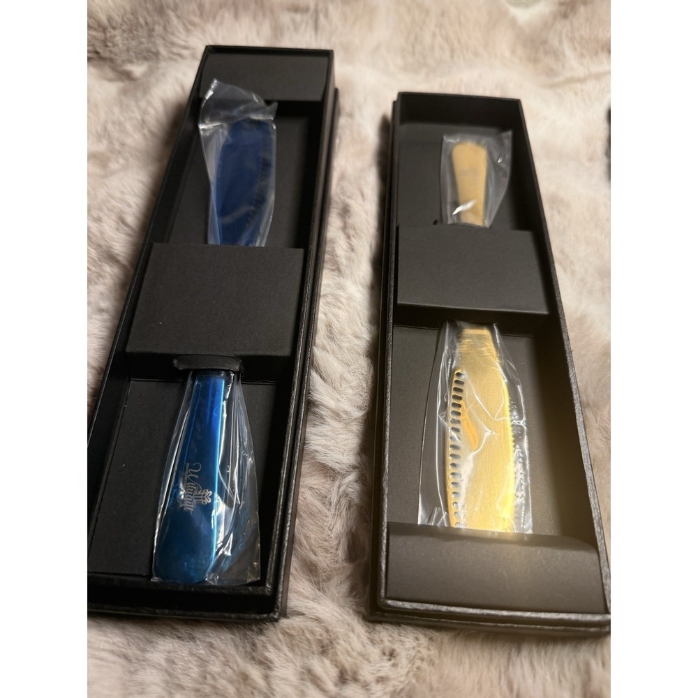 Stainless‎ Steel Butter 3 In 1 Spreader  - 3 Gold And 5 Blue - Total 8.